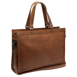 The Chesterfield Brand Laptoptas / Werktas / Schooltas 15  Inch Leer Waxed Pull Up. Bruin