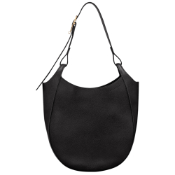 Longchamp Schoudertas Dames Leer Le Foulonnè Zwart