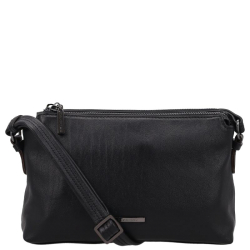 Claudio Ferrici Crossbodytas / Schoudertas Dames Leer Soft Zwart