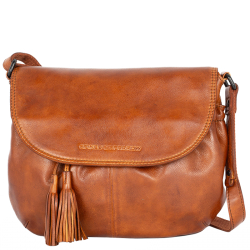 Spikes & Sparrow Crossbodytas / Schoudertas Dames Leer Apache Bruin