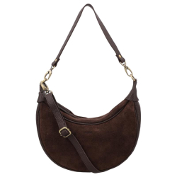 DSTRCT Schoudertas / Crossbodytas Dames Suède Portland Road Bruin 