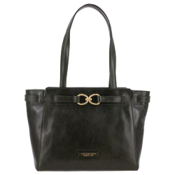 The Bridge Shopper / Schoudertas Leer Isotta Rood