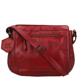 Bear Design Crossbodytas / Schoudertas Dames Leer Miley Cognac