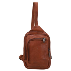 Bear Design Crossbodytas / Slingbag Leer Katinka Bruin
