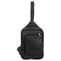 Bear Design Crossbodytas / Slingbag Leer Katinka Zwart