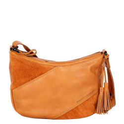 Spikes & Sparrow Crossbodytas / Schoudertas Dames Leer Lorain Bruin