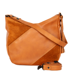 Spikes & Sparrow Schoudertas / Crossbodytas Dames Leer Natalia Bruin