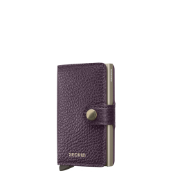 Secrid Pasjeshouder / Kaarthouder Uitschuifbaar RFID Leer voor pasjes en briefgeld Miniwallet Pebble Cognac