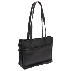 The Chesterfield Brand Schoudertas / Shopper Dames Leer Waxed Pull Up Zwart
