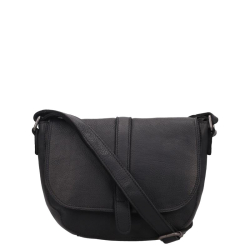 DSTRCT Crossbodytas / Schoudertas Dames Leer Preston Park Zwart