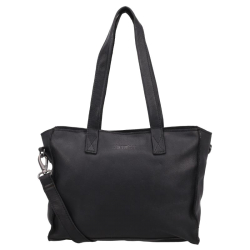 DSTRCT Schoudertas Dames Leer Preston Park Zwart