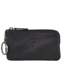 Braun Buffel Sleuteletui / Sleutelhouder / Sleuteltasje Met Rits Hannes Zwart