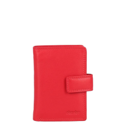 DSTRCT Pasjeshouder / Portemonnee / Portefueille DSTRCT Cow Nappa Rood Cognac