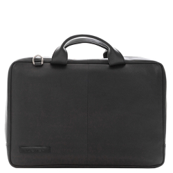 Plevier Plevier Nappa Leather aktetas/laptoptas/werktas 15,6 inch Zwart
