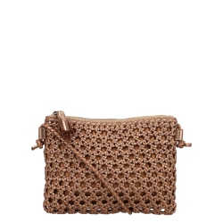 Allan K Crossbodytas / Schoudertas dames leer Caroline Hexa Wit