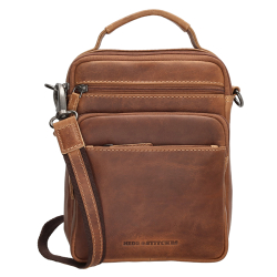 Hide & Stitches Crossbodytas / Schoudertas Heren Leer Japura Bruin