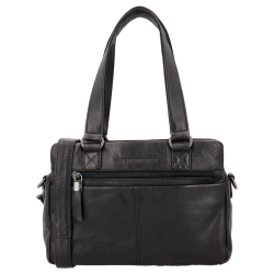 Hide & Stitches Schoudertas / Crossbodytas Dames Leer Porto Zwart