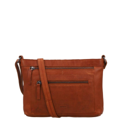DSTRCT Schoudertas / Crossbodytas Dames Leer Preston Park Bruin