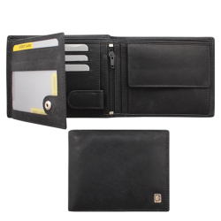 Riccardo Ferducci Portemonnee / Billfold Heren RFID Leer Varese Zwart