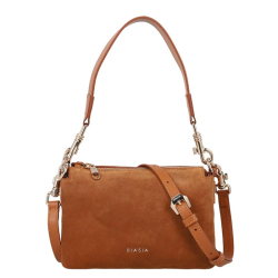 Biasia Crossbodytas / Schoudertas dames Suede Feather Small Bruin
