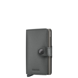 Secrid Pasjeshouder / Kaarthouder Uitschuifbaar RFID Leer voor pasjes en briefgeld Miniwallet Matte Zilver