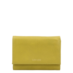 Loulou Essentiels Portemonnee / Portefeuille met rits Dames Leer Petite Fleur Rood