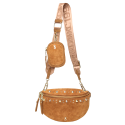 Steve Madden Heuptasje / Crossbodytas / Festivaltasje dames suede Bclaro Bruin