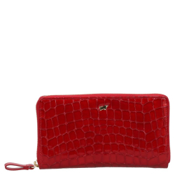Braun Buffel Portemonnee / Portefeuille Dames met drukknoop Verona Rood Cognac