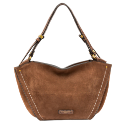 Gianni Chiarini Schoudertas / Shopper Dames Suede Bloom Bruin
