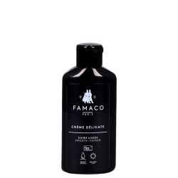 Famaco Verzorgende & Voedende creme, reinigingslotion voor glad leer Zwart