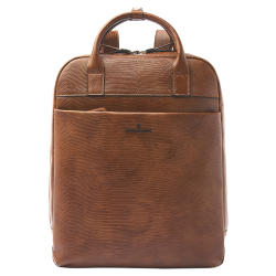 Castelijn en Beerens Laptoprugzak / Rugtas / Laptoptas 15.6 Inch Leer Donna Bruin