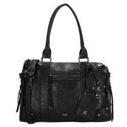 Charm London Schoudertas / Laptoptas / Schooltas Dames Berlin 15 Inch Zwart