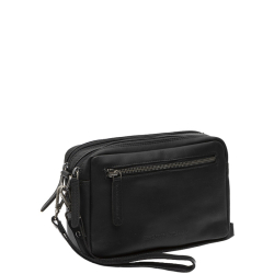 The Chesterfield Brand Polstas / Schoudertas Heren Leer Waxed Pull Up Zwart