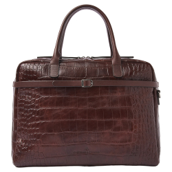 Castelijn en Beerens Laptoptas / Aktetas / Werktas 15.6 Inch Leer Croco 