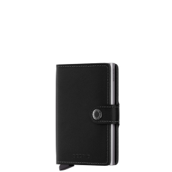 Secrid Pasjeshouder / Kaarthouder Uitschuifbaar RFID Leer voor pasjes en briefgeld Miniwallet Original Zwart