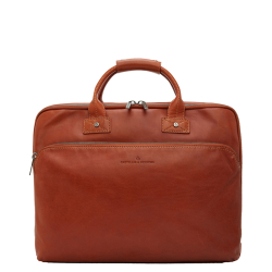 Castelijn en Beerens Laptoptas / Aktetas / Werktas 17 Inch Leer Firenze Bruin