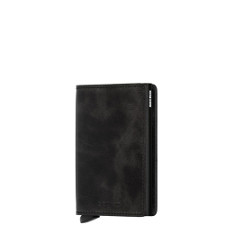 Secrid Pasjeshouder / Kaarthouder Uitschuifbaar RFID Leer voor pasjes en briefgeld Slimwallet Vintage Zwart