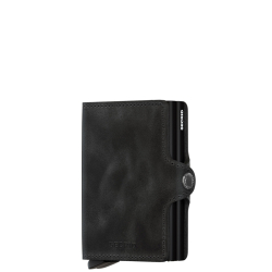 Secrid Pasjeshouder / Kaarthouder Uitschuifbaar RFID Leer voor pasjes en briefgeld Twinwallet Vintage Zwart
