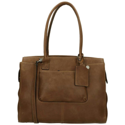Castelijn en Beerens Laptoptas / Werktas / Schoudertas Dames 15  Inch Leer Carisma Bruin