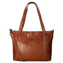 Spikes & Sparrow Schoudertas / Shopper Dames Leer Bandit Bruin