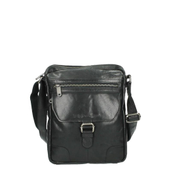 Spikes & Sparrow Schoudertas / Crossbodytas Heren Leer Bronco Zwart