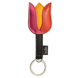 By lin Sleutelhanger Dames Leer Tulip Taupe