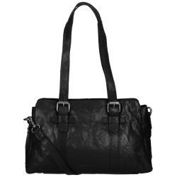 Spikes & Sparrow Schoudertas Dames Leer Oklahoma Zwart