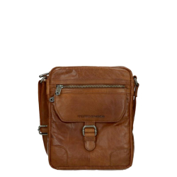 Spikes & Sparrow Schoudertas / Crossbodytas Heren Leer Nebraska Bruin
