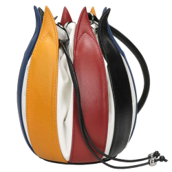 By lin Schoudertas / Handtas Dames Leer (Medium) Tulip Structure Brons