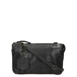 Bear Design Crossbodytas / Schoudertas Dames Leer Uma Zwart