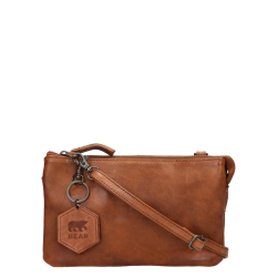 Bear Design Crossbodytas / Schoudertas Dames Leer Uma Bruin