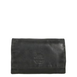 Bear Design Portemonnee / Portefuille Dames Leer Flappie Zwart