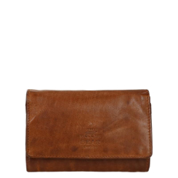 Bear Design Portemonnee / Portefuille Dames Leer Flappie Bruin