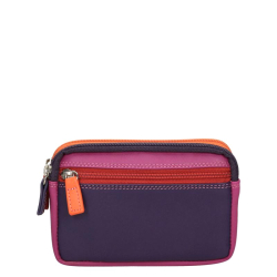 MyWalit Portemonnee / Portefuille Dames  Leer Double Zip Grijs